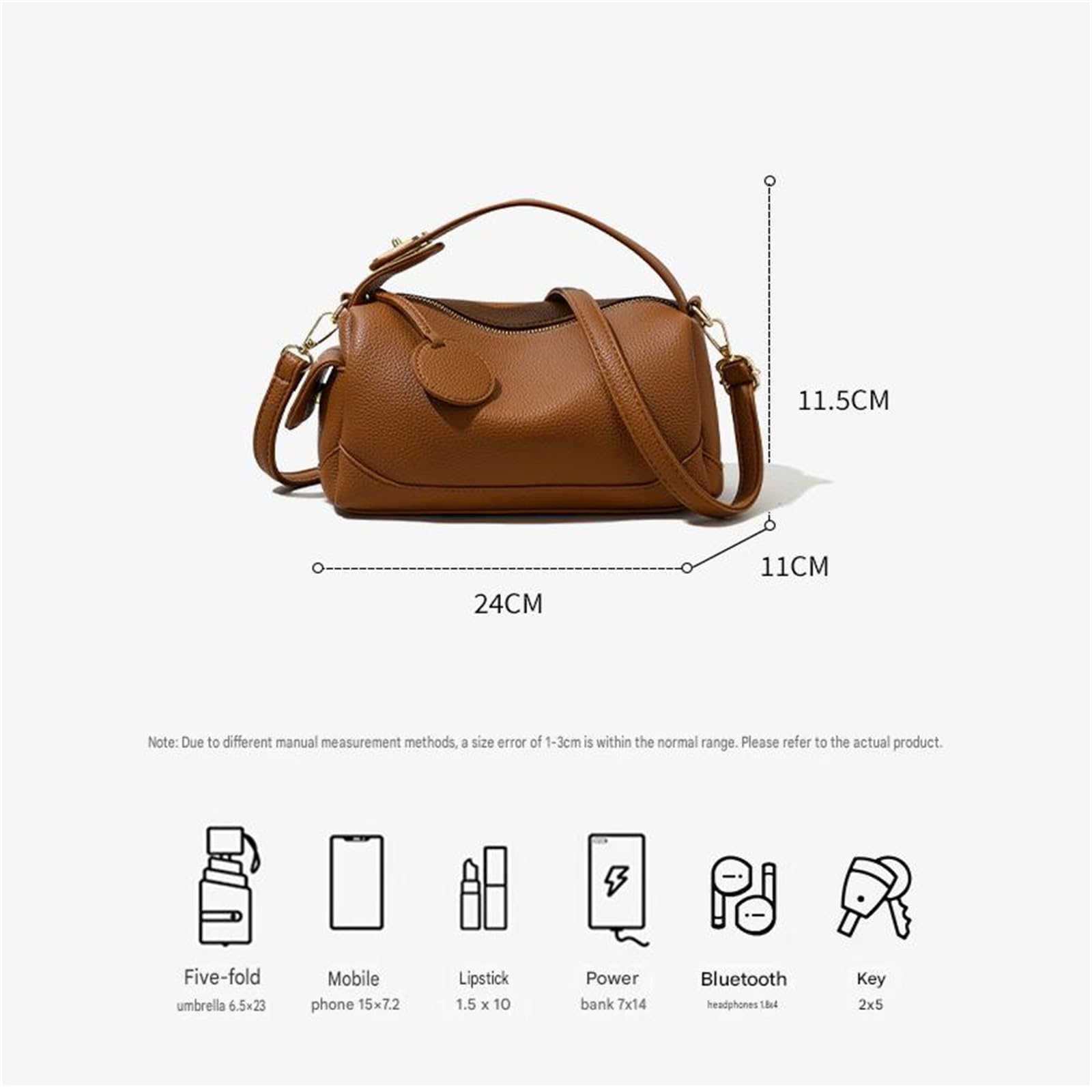 Umhängetasche Mit Großem Fassungsvermögen Für Pendler, Damen, Handtasche Umhängetasche-schwarz
