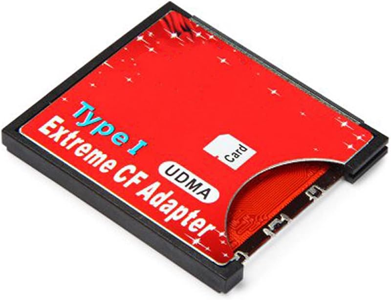 CY Dual Slot MicroSD TF Compact Flash CF Adapter Nikon Canon Kamerához - red