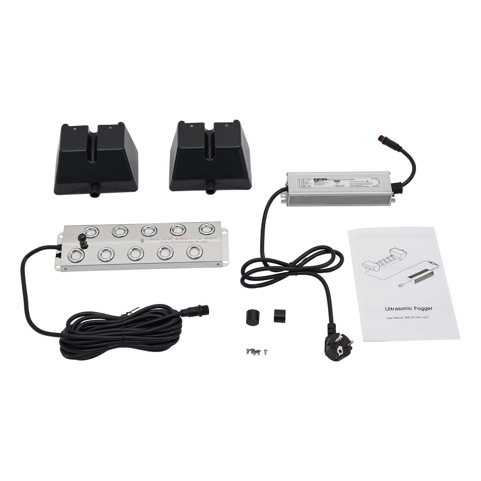 Ultradźwiękowy nebulizator wody z 10 głowicami, mgiełka wodna, ultradźwiękowa mgiełka na taras, 10 głowic, ultradźwiękowa mgiełka
