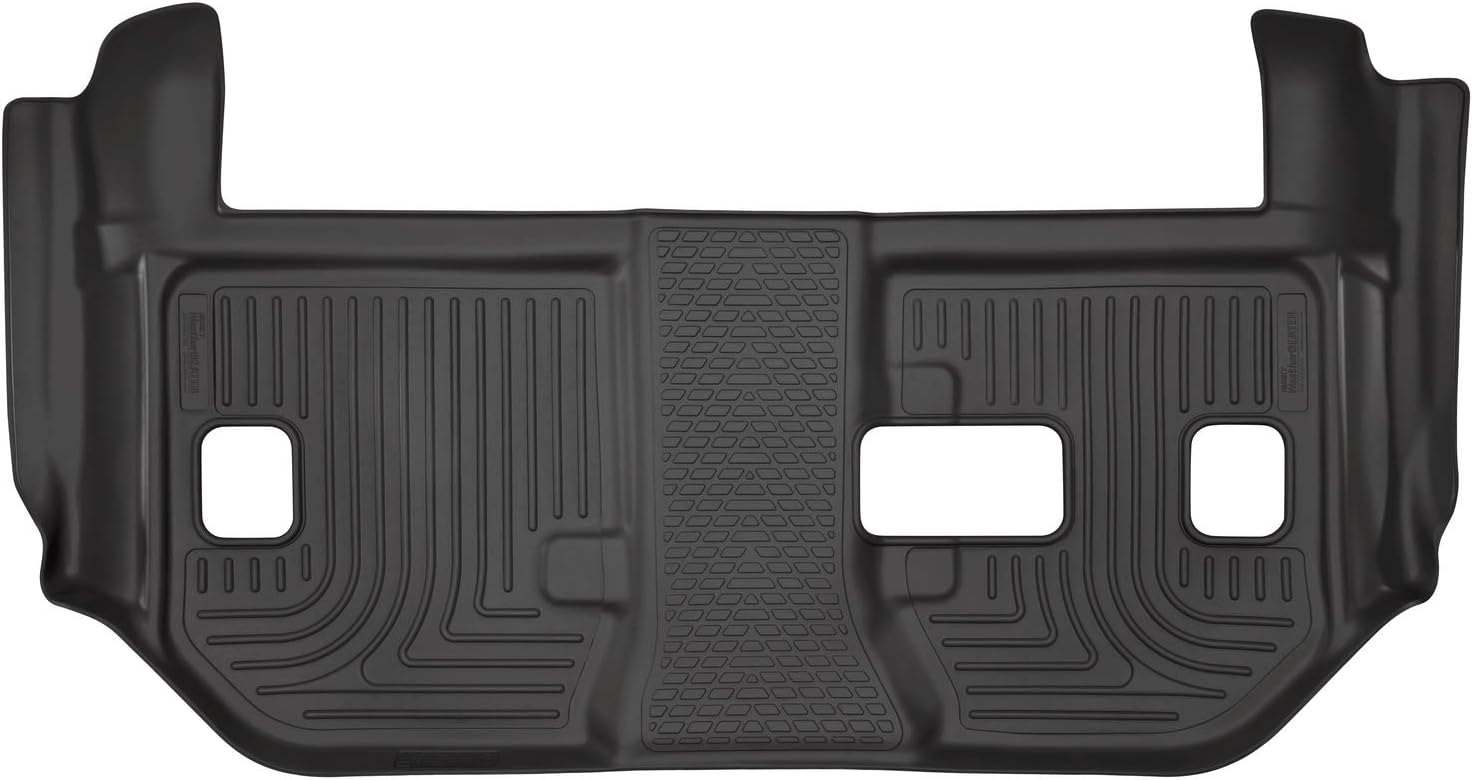 Husky Liners Weatherbeater Floor Mats | Fits 2015 - 2020 Cadillac Escalade ESV; Chevrolet Suburban; GMC Yukon XL w/2nd Row Bench Seat | 3rd Row, 1-pc Black - 19291