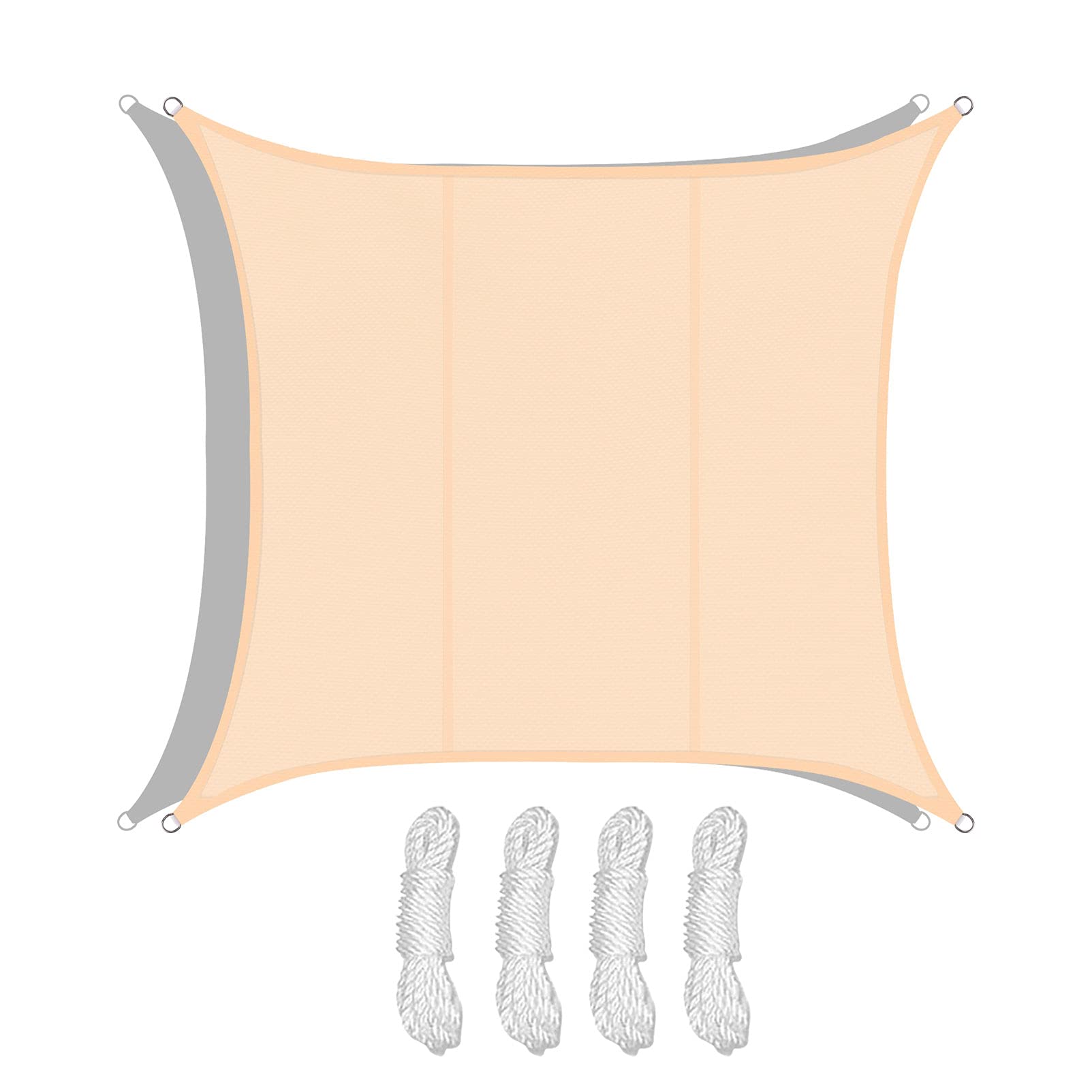 Toile d'ombrage beige anti-UV 2x3m pour éliminer la chaleur de terrasse