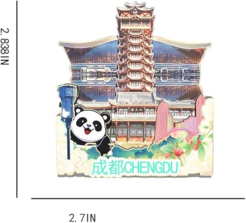 Miniatura 3 de China Chengdu imán de nevera imán de madera 3D monumentos viajes coleccionables recuerdos decoración hecha a mano -23