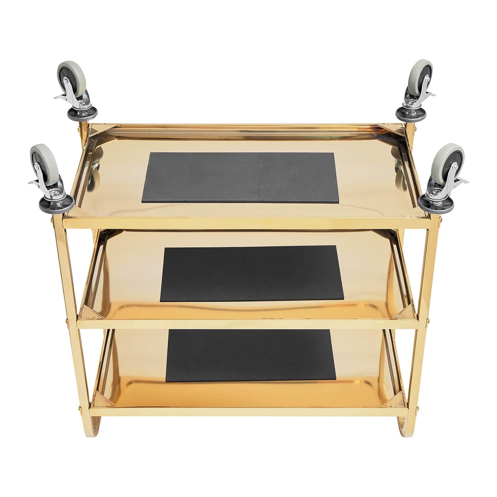 Royal Catering Carrello di Servizio RCSW 3.1G (3 ripiani, fino a 300 kg, ripiani: 89,5 x 49,5 cm)
