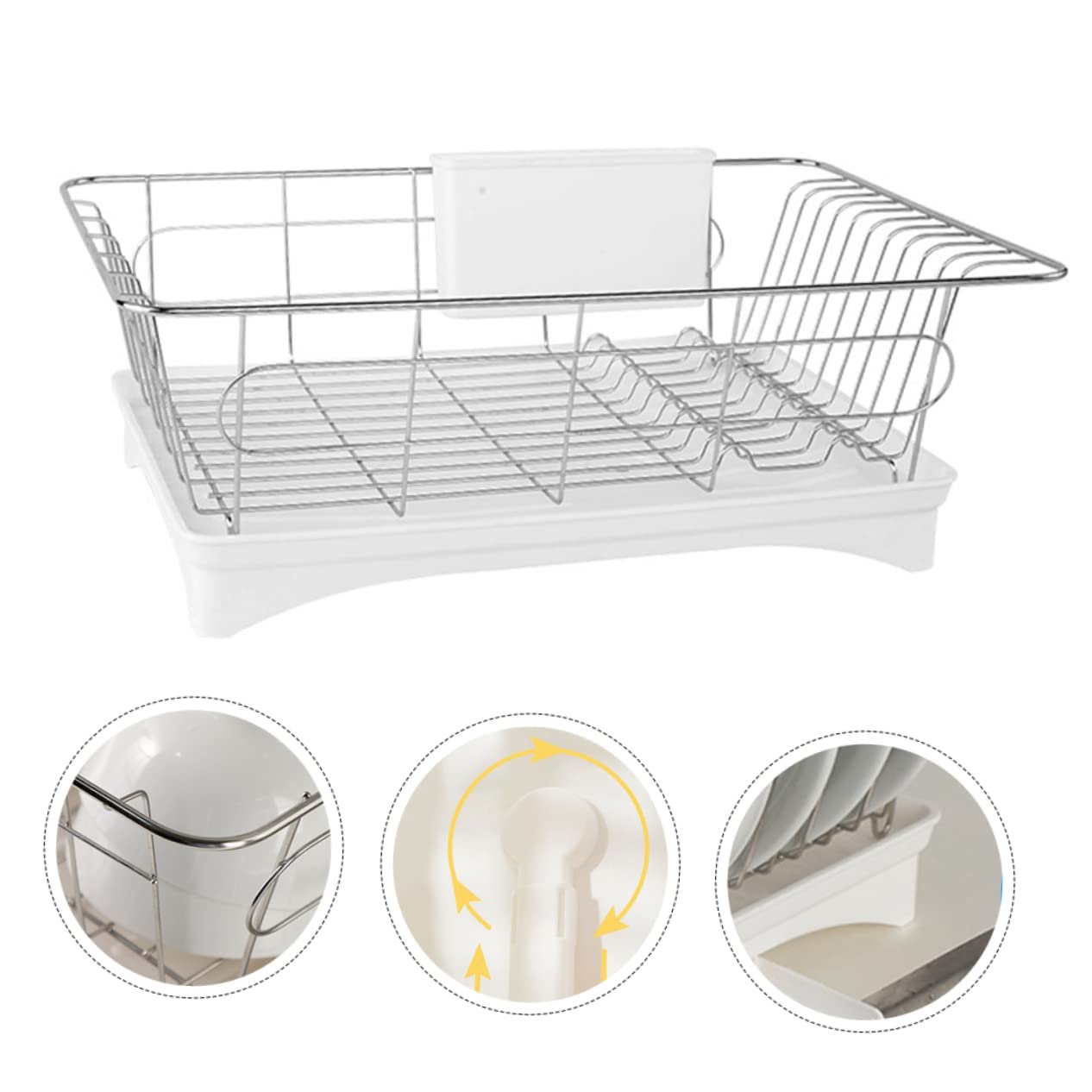 Rejilla De Drenaje Bandeja Escurreplatos Seca Platos Escurridor Colador De Platos Soporte Para Secar