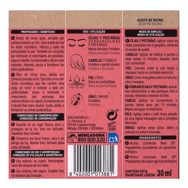 Castor Oil 30 ml. Deliplus nourishes and strengthens contains applicator, Colour, 30 ml (Pack of 1) - Image 2