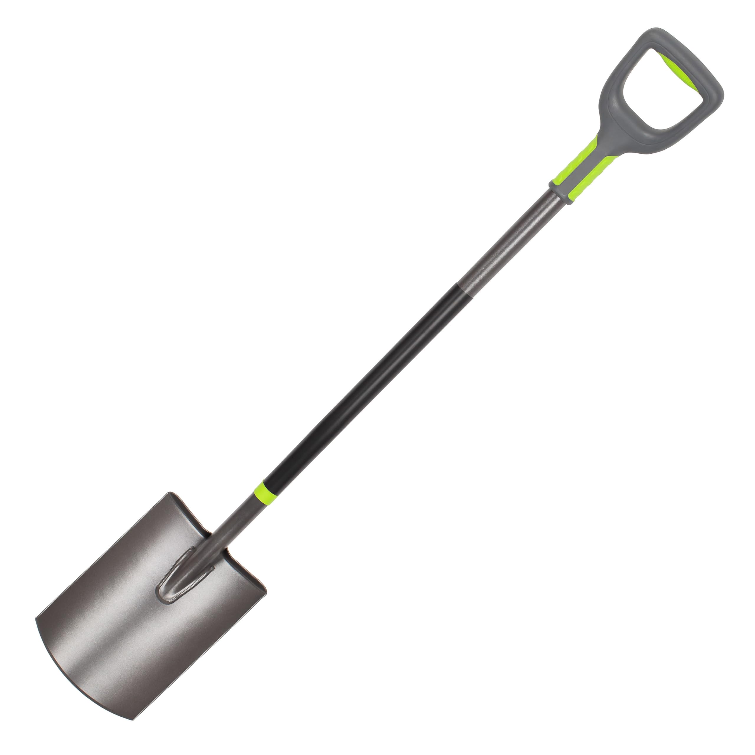 Mivos Ergonomische spade van koolstofstaal, 124 cm, tuinspade met gehard blad en D-greep