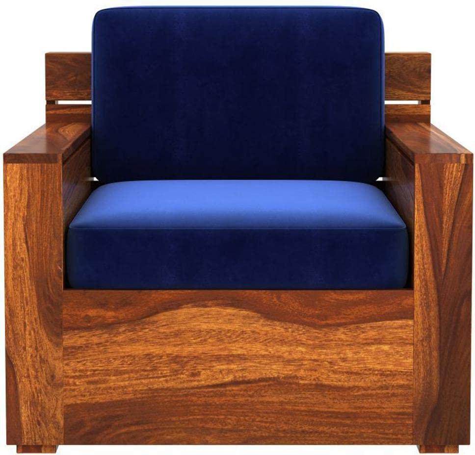 Image of Swangia Art Solid Sheesham Wood Sofa Set 5 Seater For Living Room | Wooden 5-Person Sofa Set For Home Office | 3+1+1 Sofa Sets For Living Room | Five Seater Sofa With Storage | Rosewood, Brown Finish