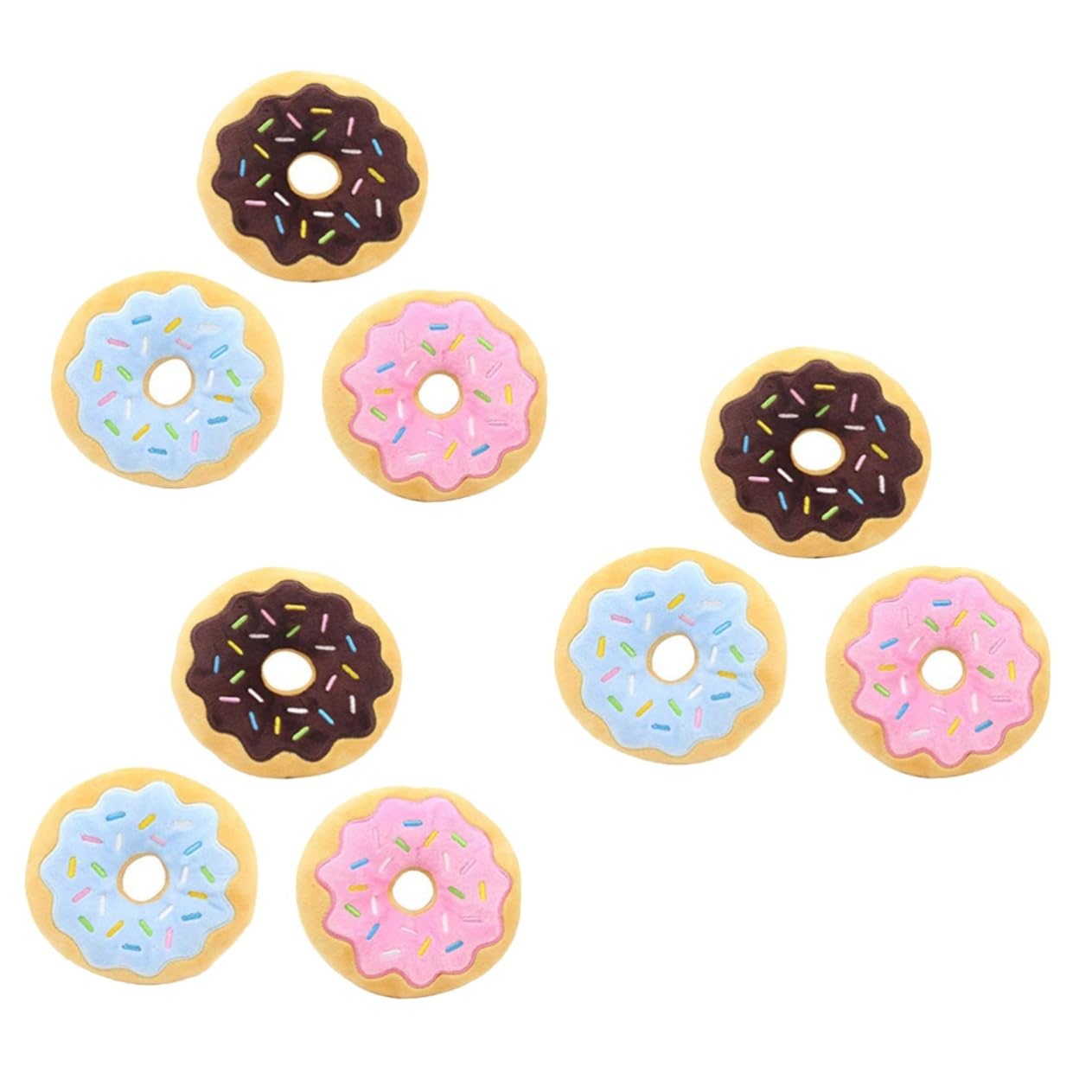 INOOMP 9stücke Plüsch Donut Kauspielzeug Für Hunde Quietschen Interaktive Spielzeuge Zur Bekämpfung Von Langeweile Zahnpflege Geeignet Für Welpen Und Kleine Hunde Farben Zufällig