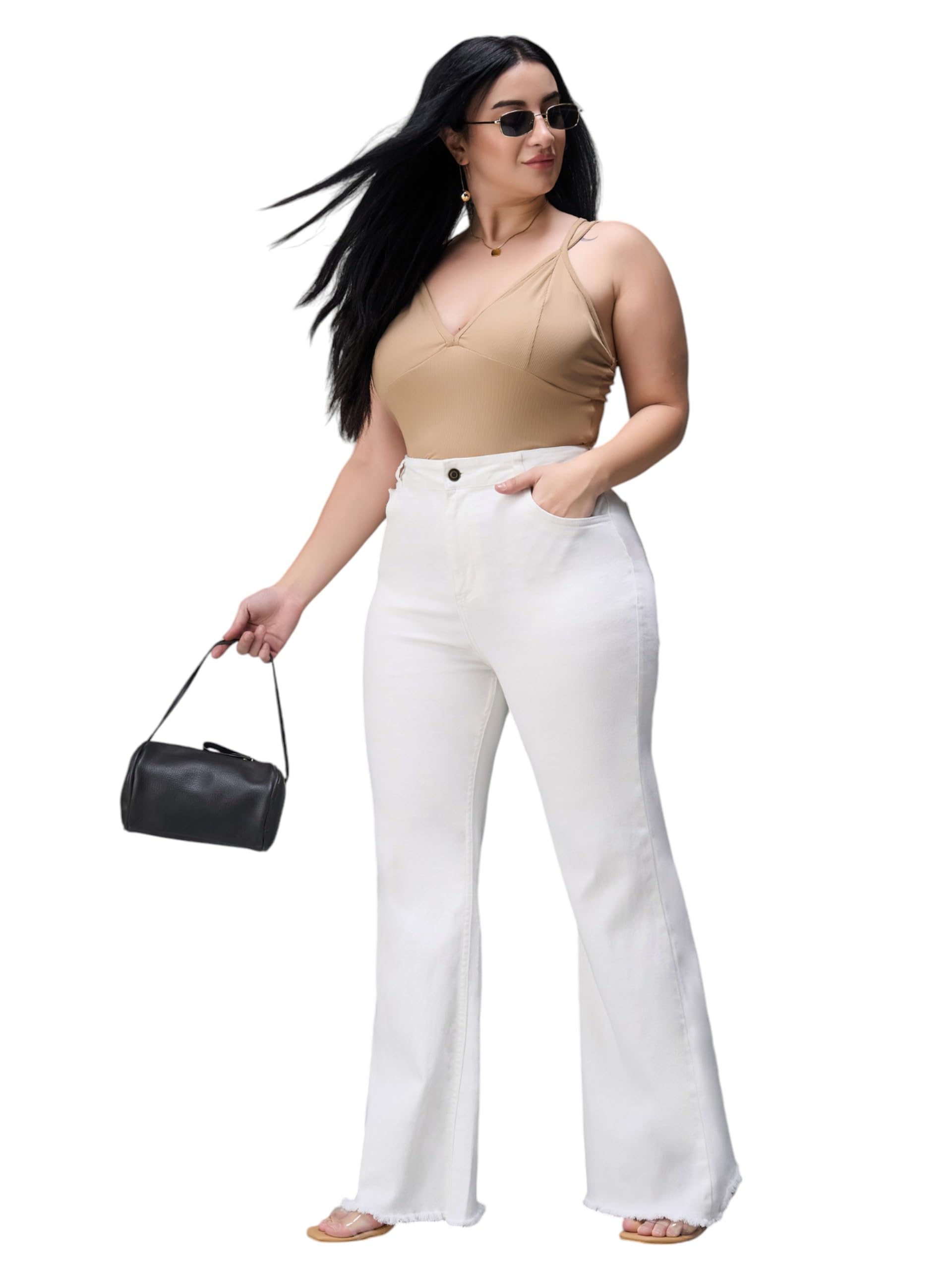 miss chase a+ Women's Bootcut High Rise Regular Length Stretchable Denim (Plus Size) Jeans-picture-46