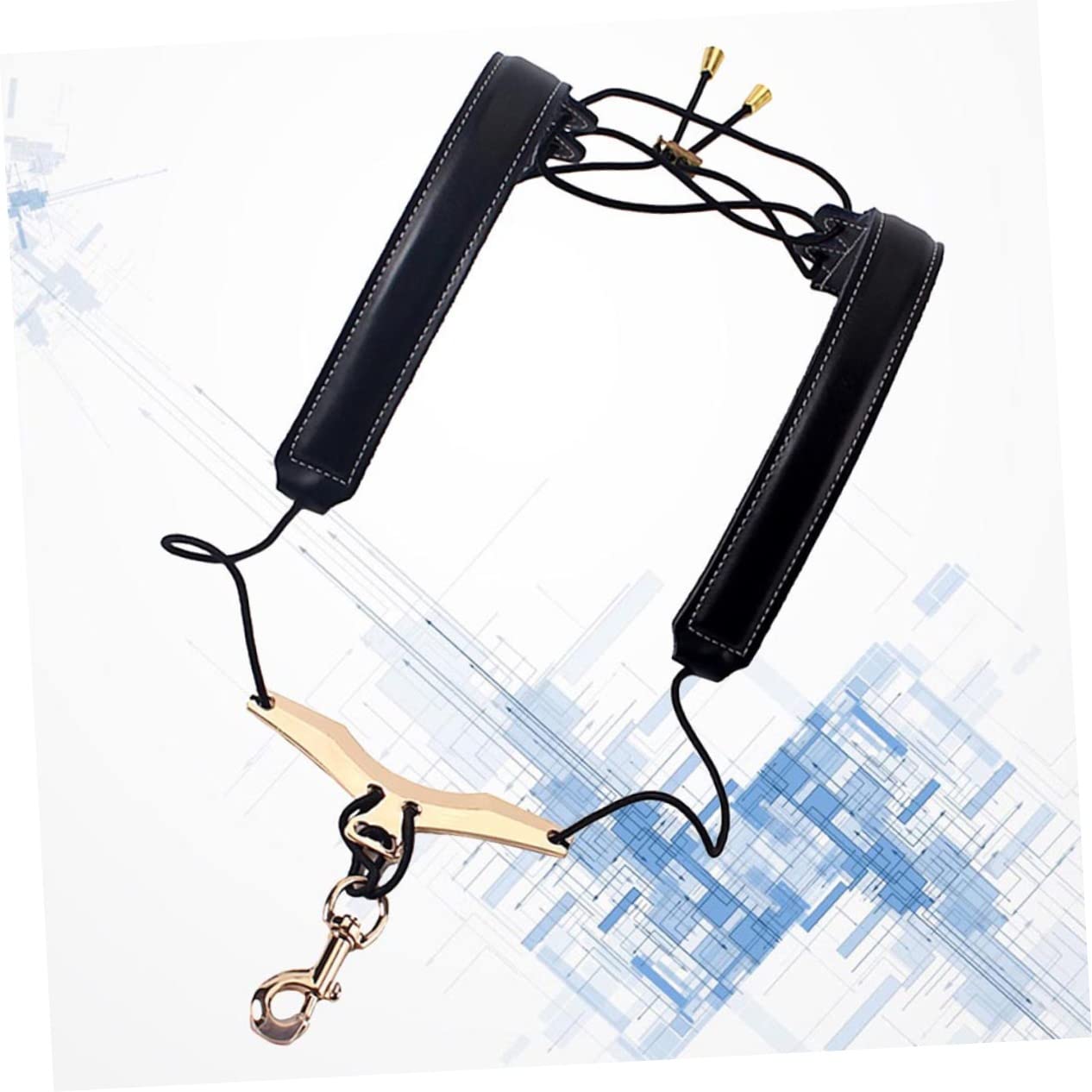 SUPVOX Sax Harness Saxophone Neck Strap Cowhide Adjustable Breathable Saxophone Support