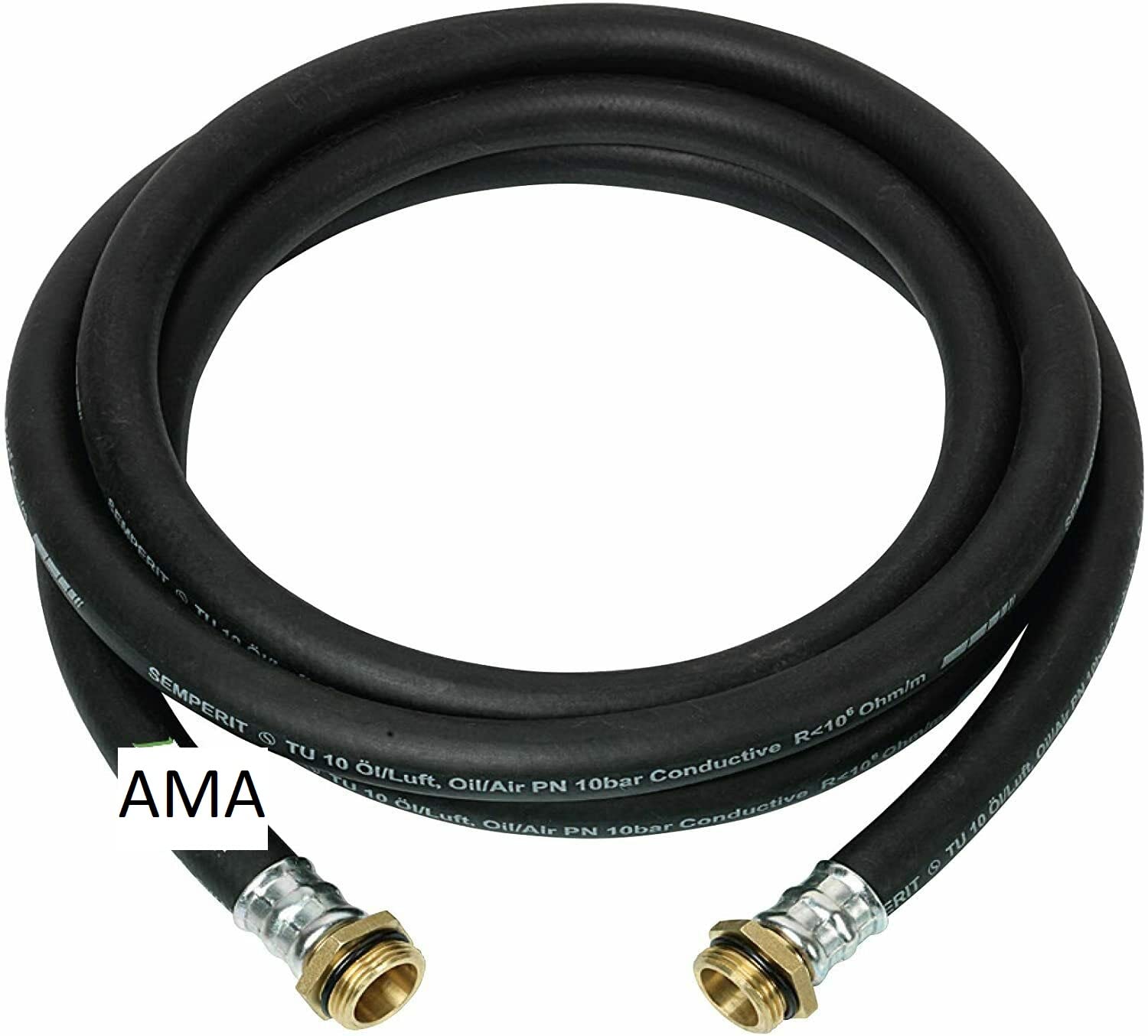 TUBO PER GASOLIO MT6 RACCORDATO 1" POLLICE POMPA NAFTA TRAVASO BOTTE
