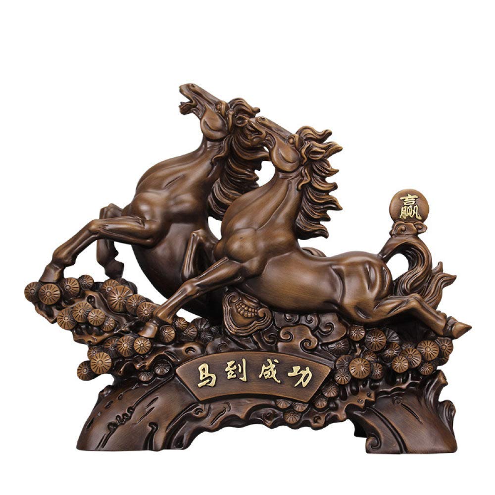 Double cheval statue pour combler le vide de vos étagères avec élégance