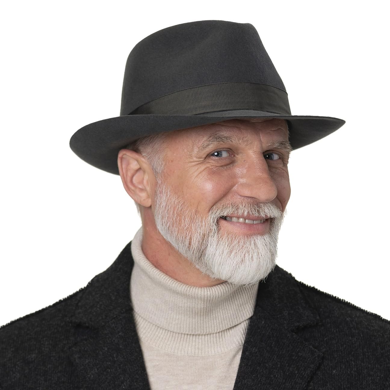 Borsalino 50 Grams Men´s Fedora Hat Women/Men Black-Black 7 5/8