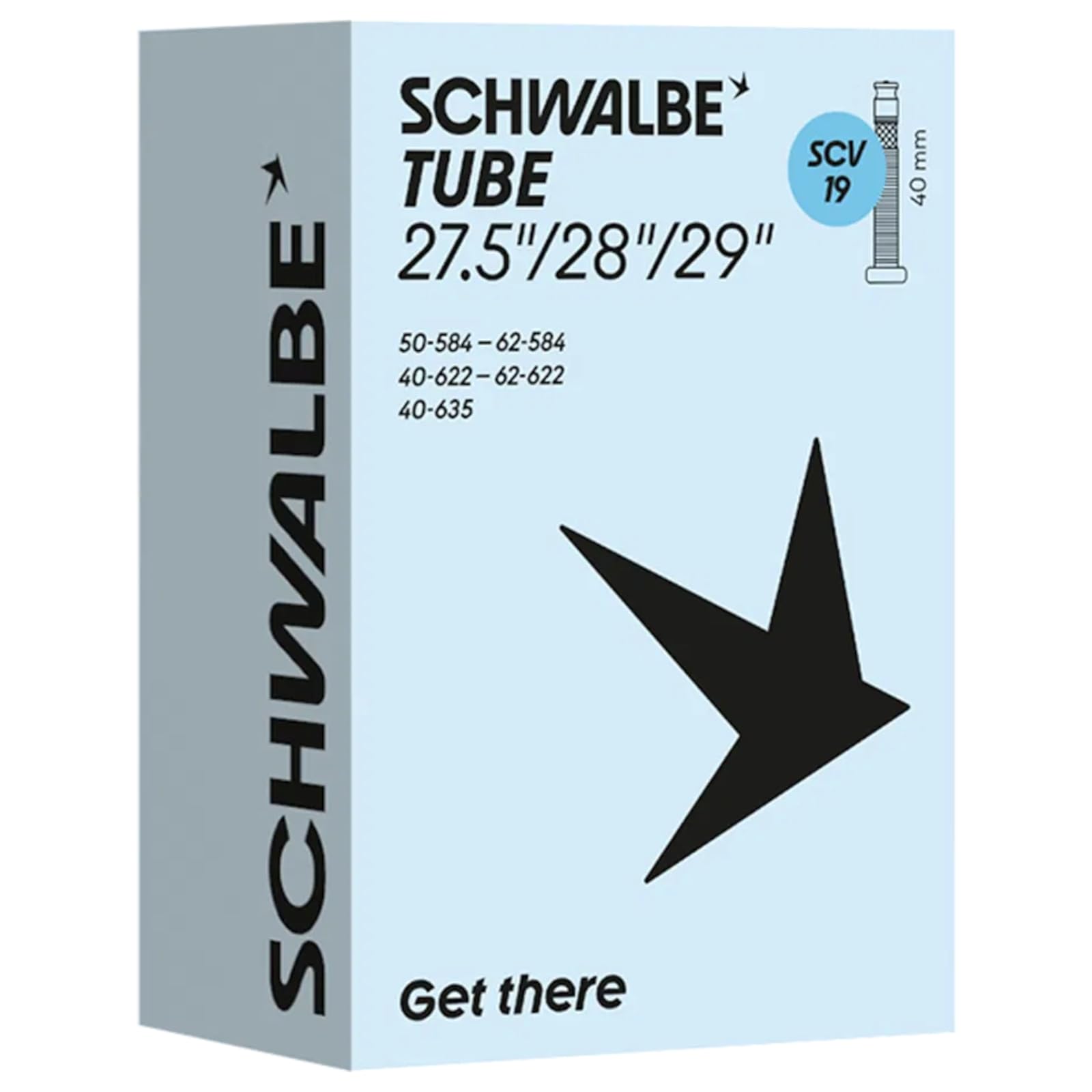 Schwalbe Bicycle Inner Tube SCV19 40 mm 40-62/584-635