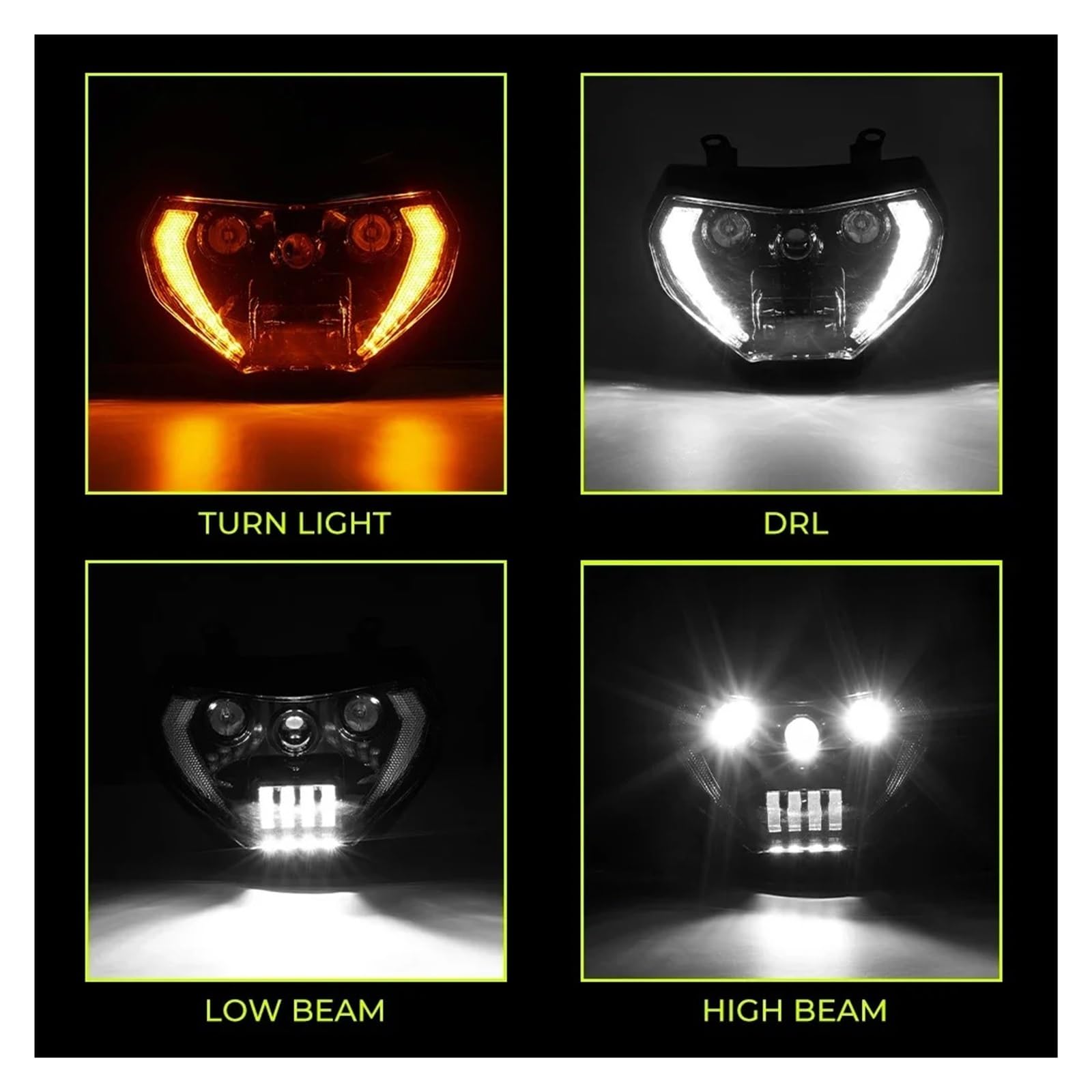 Faro LED Lampada Per MT09 Per FZ09 2014 2015 2016 DRL 110W Luce Impermeabile Fari Moto