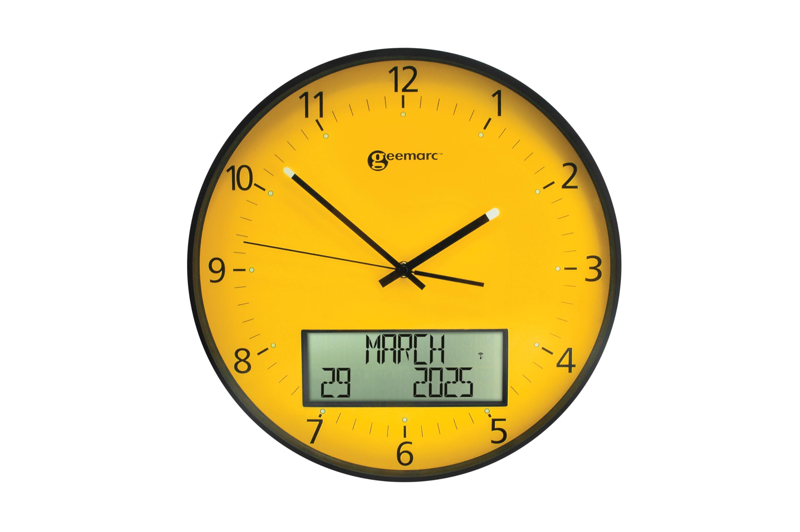 Geemarc Large Analogue Clock with Full Date and Time on Digital Display, The Self-setting Viso 60 with High Colour Contrast - Image 3