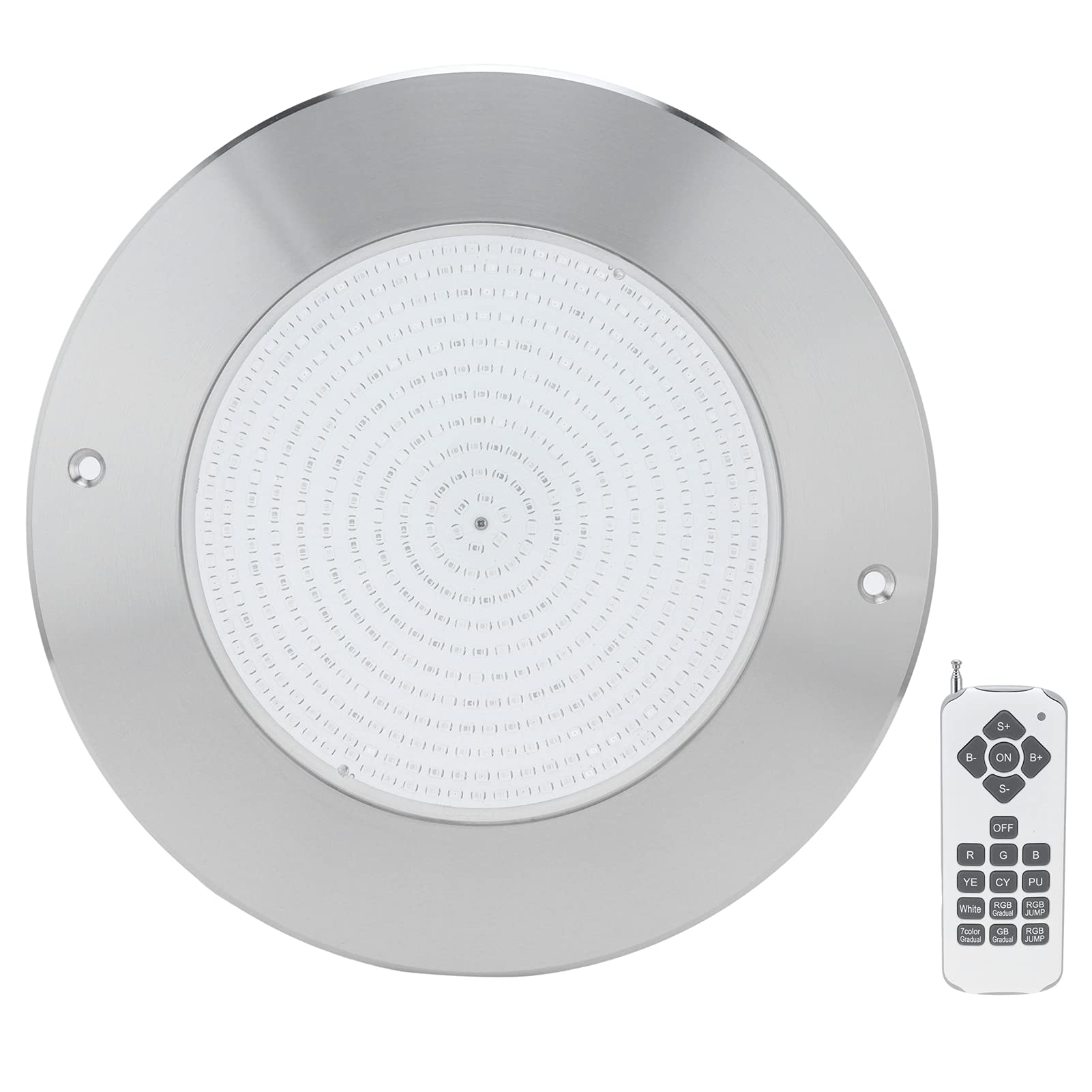 Akozon IP68-LED-Unterwasserleuchte, 25 W, Bunte Wand-Schwimmbadleuchte mit Steuerung, IP68-LED-Unterwasserleuchte