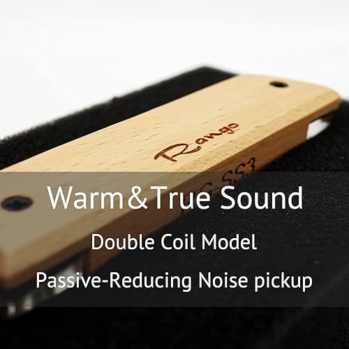 Vista 2 de RG-SS3 Pastilla de guitarra acústica pasiva Woody Magnetic Soundhole con control de tono de volumen para guitarras acústicas de cuerda de acero