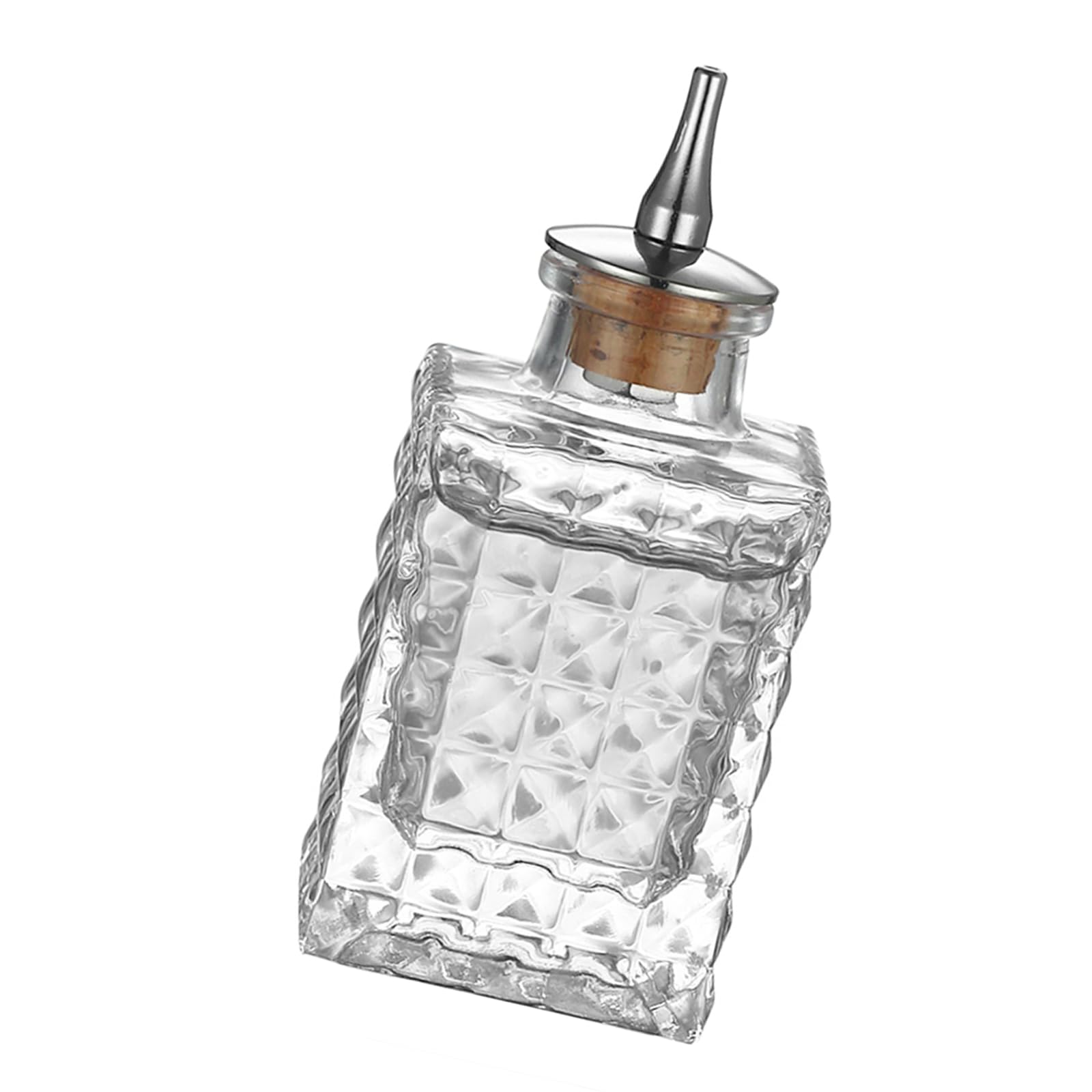 Piceioep Modern Clear Engraved Glass Vessel Equipped with Snug Stopper to Keep Drink Freshness Drink Serving Pourer Decorative Club Pourer for Beverages