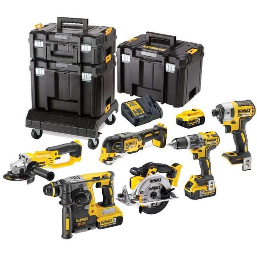 DeWalt 18V Lithium-Ion Power Tool Set mit 5A, 1 stück, Elektrowerkzeug-Set, Werkzeugset, 2077436031