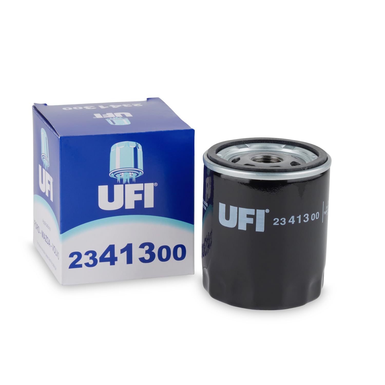 UFI Filters, Filtro de Aceite 23.413.00, Filtro de Aceite de Recambio, Apto para Coches, Apto para Modelos Ford, Mazda y Volvo