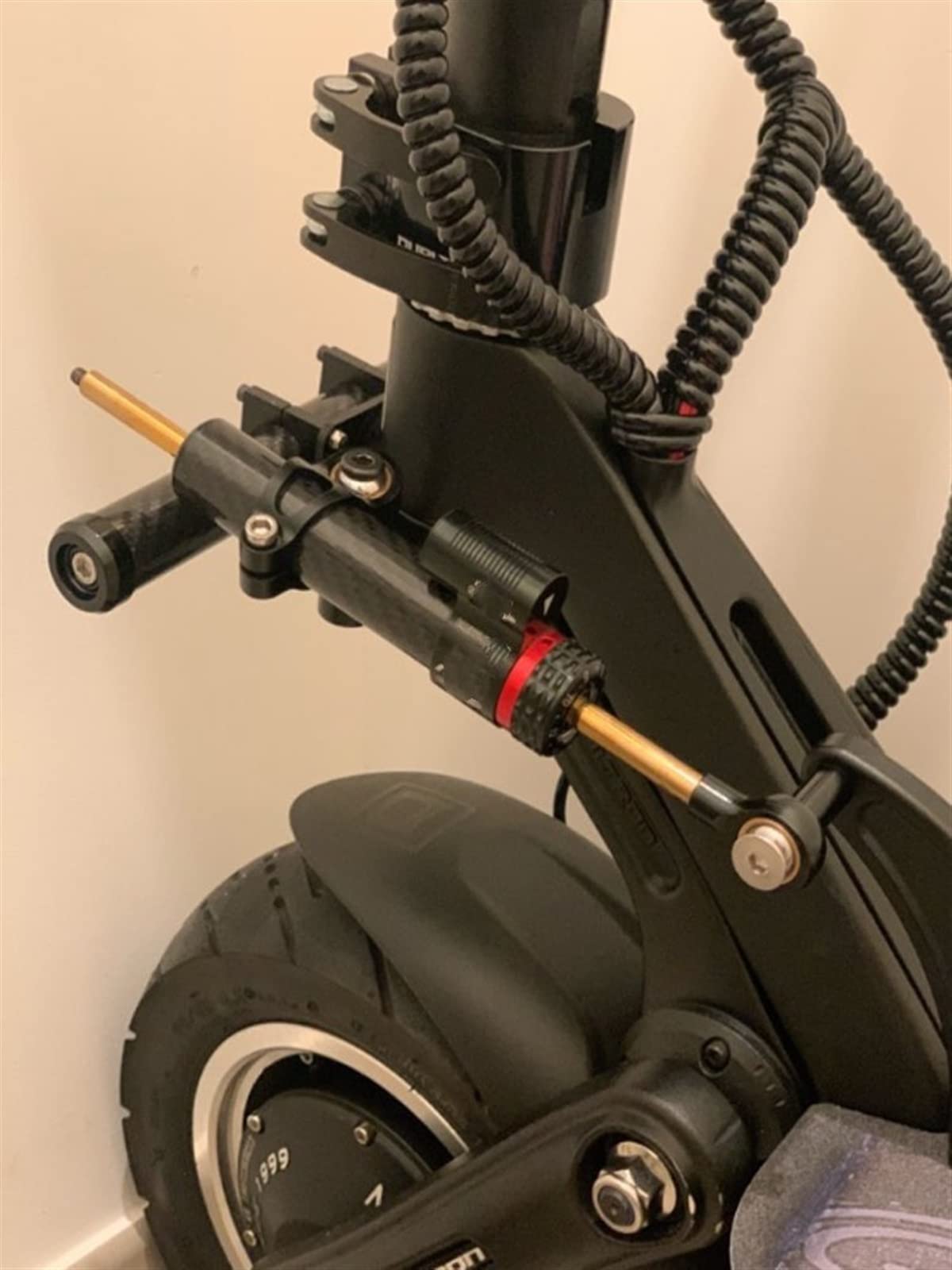 Kit Stabilizzatore Sterzo Scooter 250mm In Alluminio CNC - Ammortizzatore Direzione Per Moto Elettriche - Foto 4