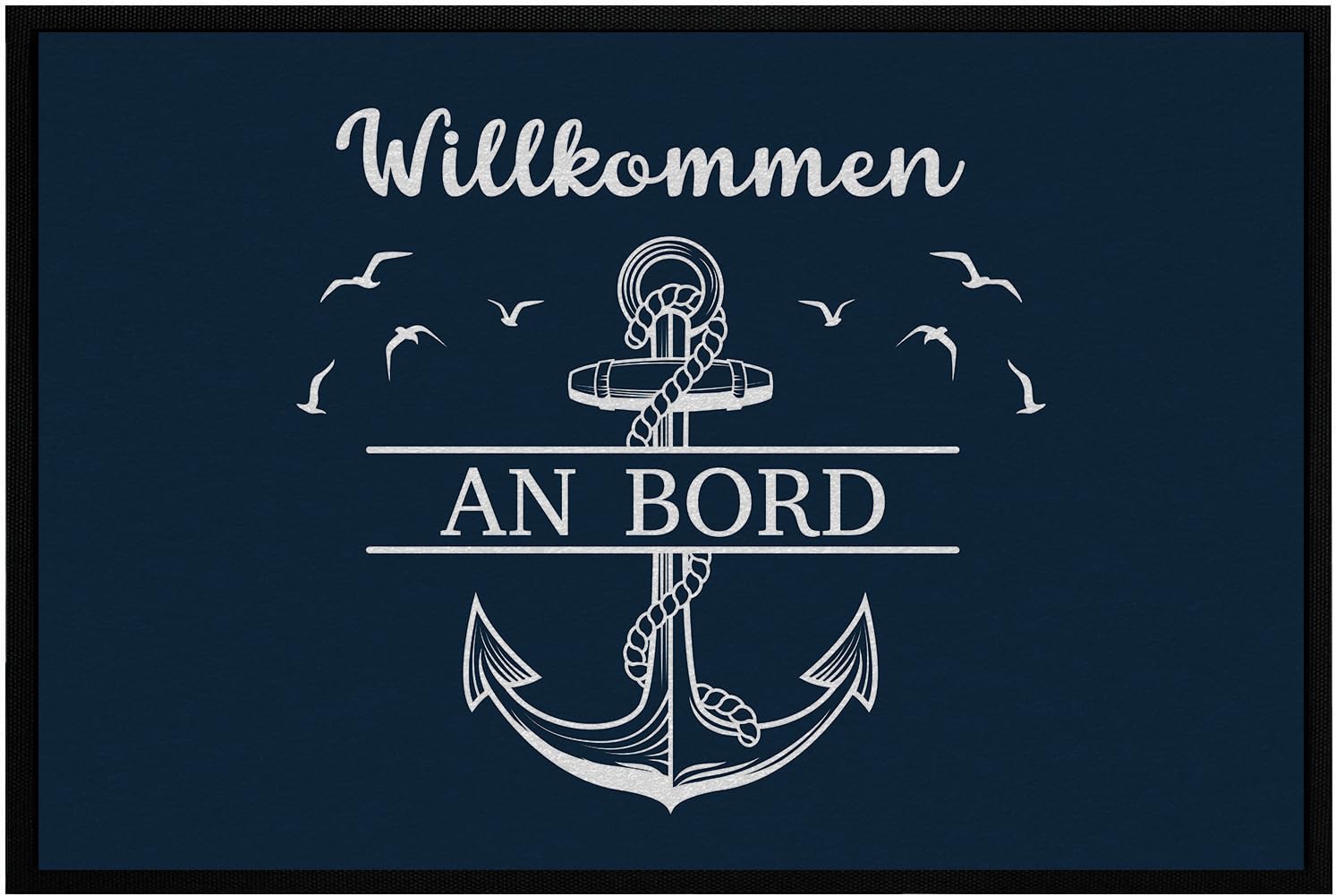 Paillasson Willkommen an Bord lavable tapis entrée antidérapant