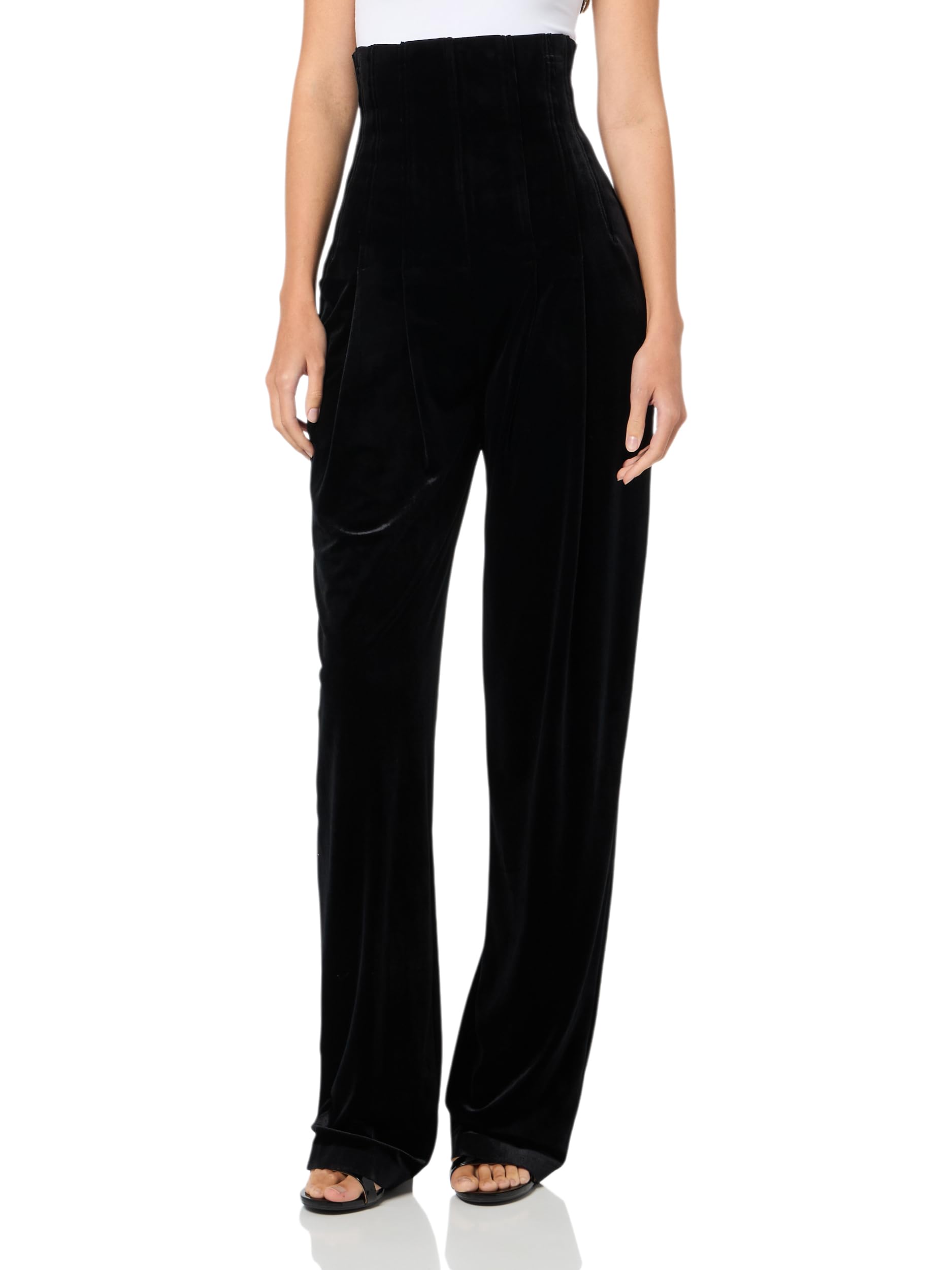 Norma Kamali Womens High Waist Tailored Pleat Pant