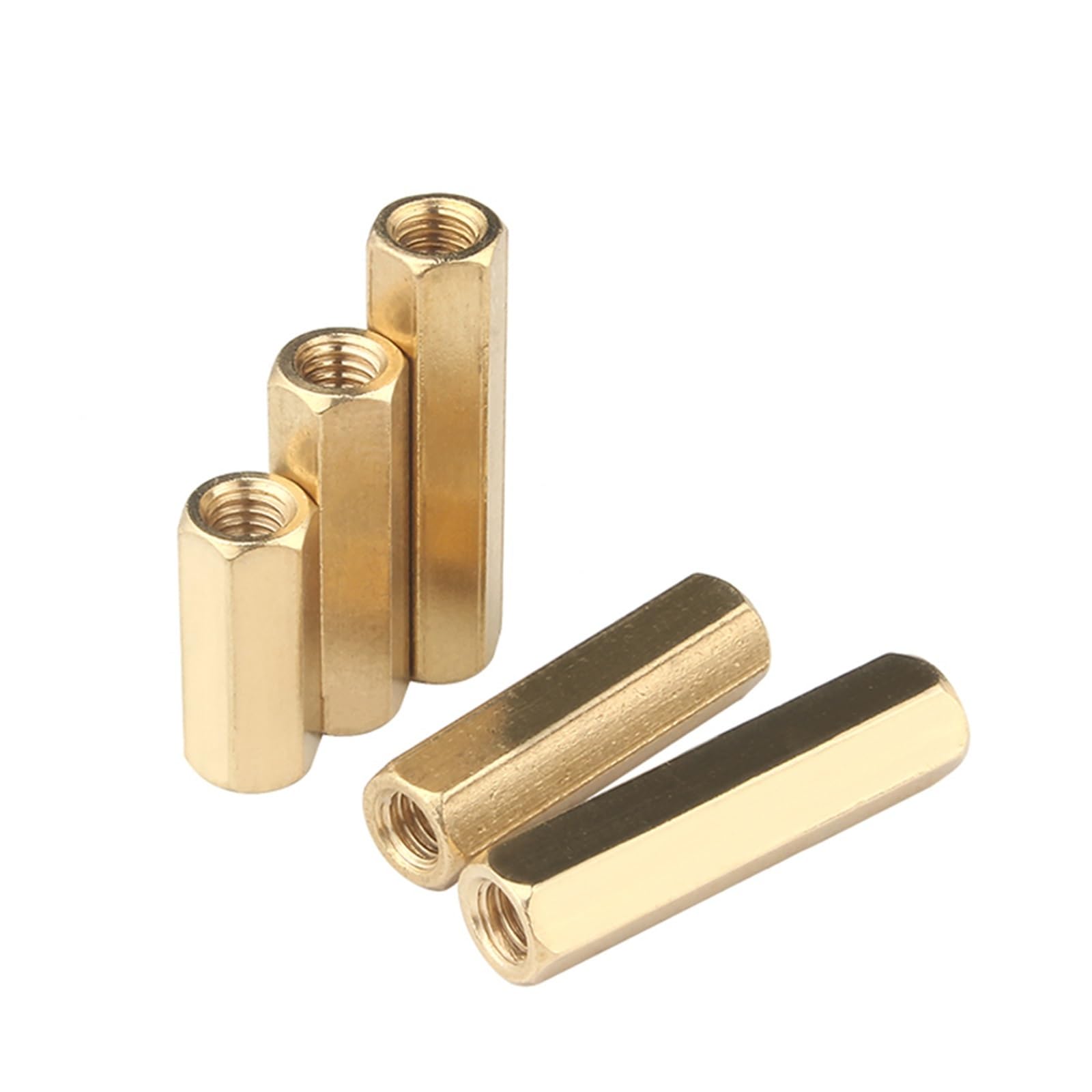 Separador hexagonal de latón con rosca hembra, Hembra hexagonal de latón a espaciadores hembra M2 M2.5 M3 M4 M5 M6 Paquete de varios tamaños(75mm-M3 (20pcs))