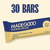 Vista 6 de MadeGood Mornings - Barras de desayuno horneadas suaves, sabor a arándano, 1.06 oz (30 unidades) Aperitivos sin gluten