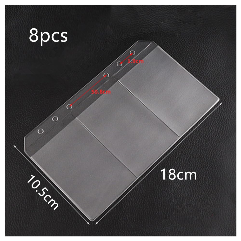 18 Tascine Portadocumenti A6 - Per Raccoglitori 6 Fori, PVC Trasparente Impermeabile, Con E Senza Griglia - Foto 13