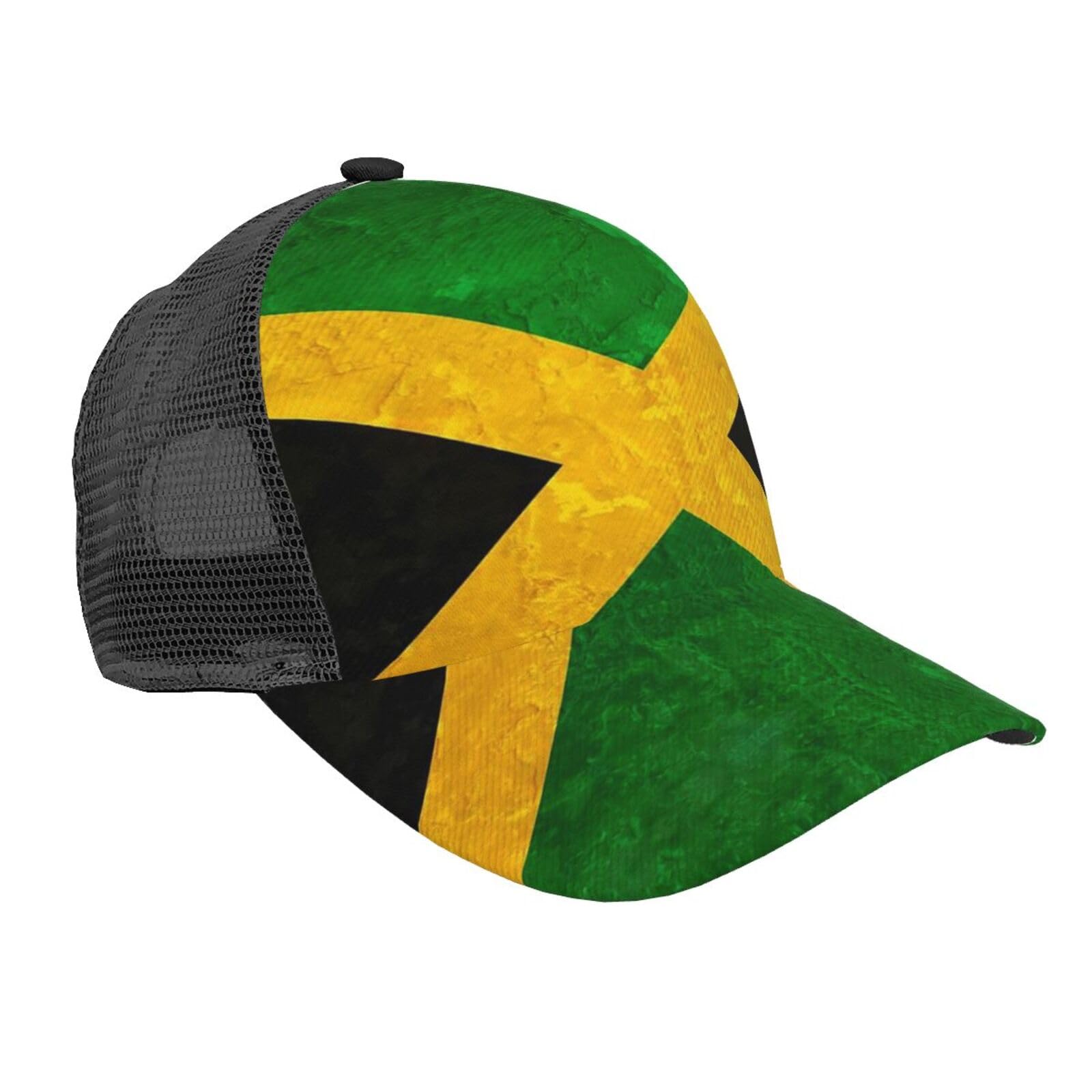 Lznjz Unisex As Shown Adjustable Mesh Baseball Cap, Jamaican Flag Baseball Caps Mens And Womens