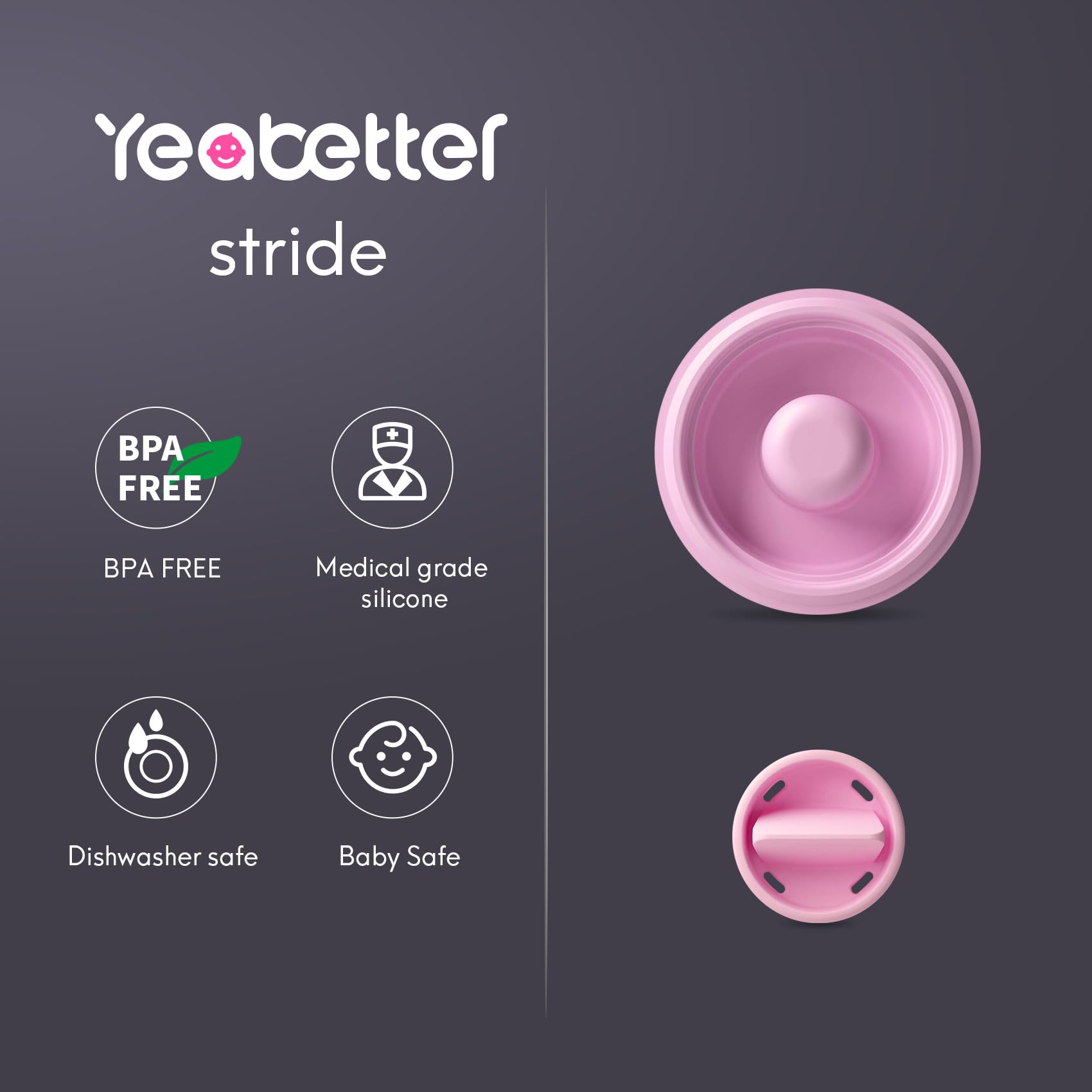 Yeabetter 6 Pack Duckbill Valve & 3 Pack Pump Seals Compatible with Elvie Stride Pump, Replacement Breast Pump Parts, Silicone Diaphragm, Elvie Stride Membrane, Not Original Pump Part/Accessories