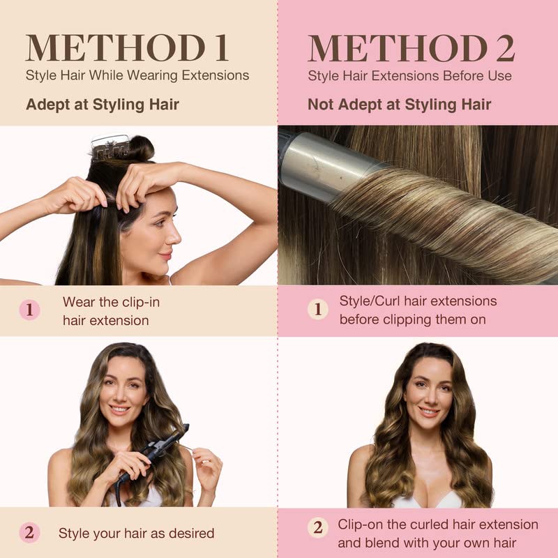 Miniatura 7 de GOO GOO Extensiones de cabello humano real Remy sin costuras, con trama de piel sintética invisible, 18 pulgadas, marrón chocolate mezclado con