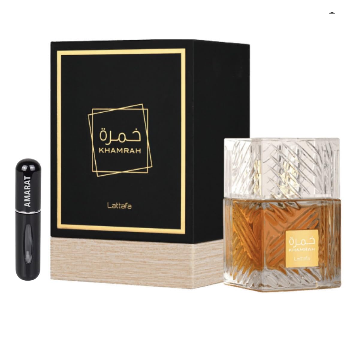 Perfume Khamrah Original 100ML, Eau da Perfum Unisex Importado desde Dubái con Aromas Agradables de Larga Duración, Incluye Atomizador Recargable 5ML, Fragancia Duradera (Khamrah)