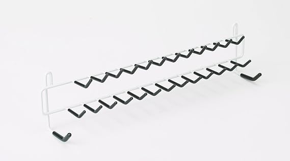 ClosetMaid 27-Hook Tie & Belt Rack, 2.38 D x 3.5 H x 15 W, White