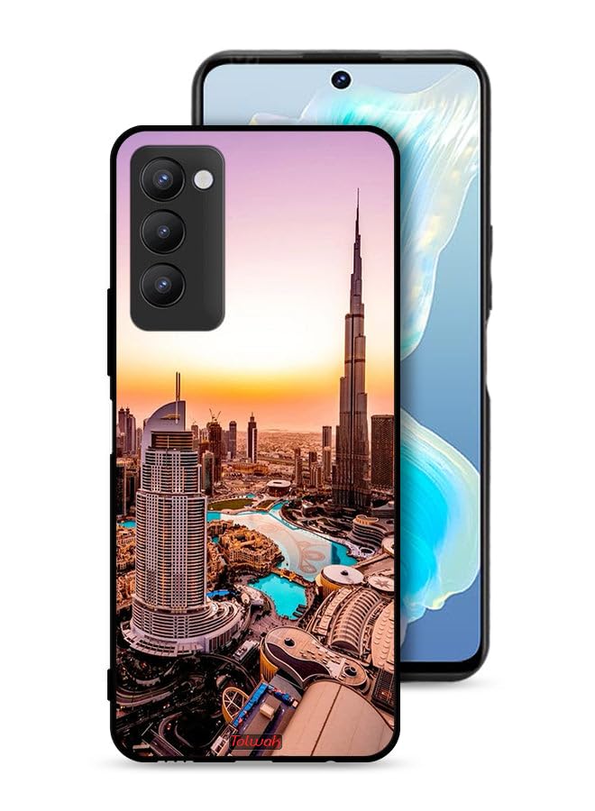 Tolwak Tecno Camon 18 Protective Case Cover Downtown Dubai Multicolor