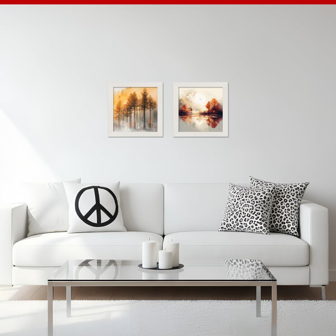 Alison Kingsgate Modern 24X24 White Picture Frames- Engineered Wood Photo Frame with Shatterproof Perspex Front- Ideal for Posters Certificates & Artwork- Wall Mount or Tabletop Display - Image 7