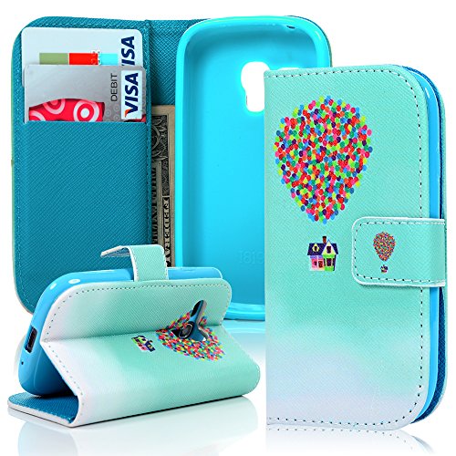 Alious Ciel Case for Samsung Galaxy S3 Mini, Luxury Leather Case Stand Holder Magnetic Clasp Lightweight Phone Cover - Flying House