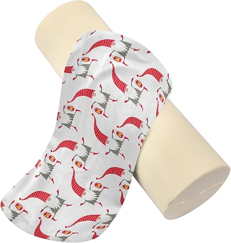 Miniatura 2 de Christmas Gnomes Lanterns Queen Size Bolster Pillow Small Neck Roll Pillow Decorative 17 Inch Round Pillow Insert Cylinder Body Pillow Case