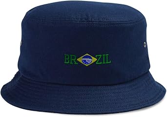 Speedy Pros Bucket Apparel Hat Brazil Brazilian Embroidery Cotton Hats for Men & Women