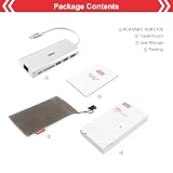 Hub USB C, adaptador USB C 6 en 1 con Ethernet, HDMI 4K, entrega de energía USB C, 2 puertos USB 3.0, lector de tarjetas SD, concentrador portátil para MacBook Pro y otras computadoras portátiles tipo