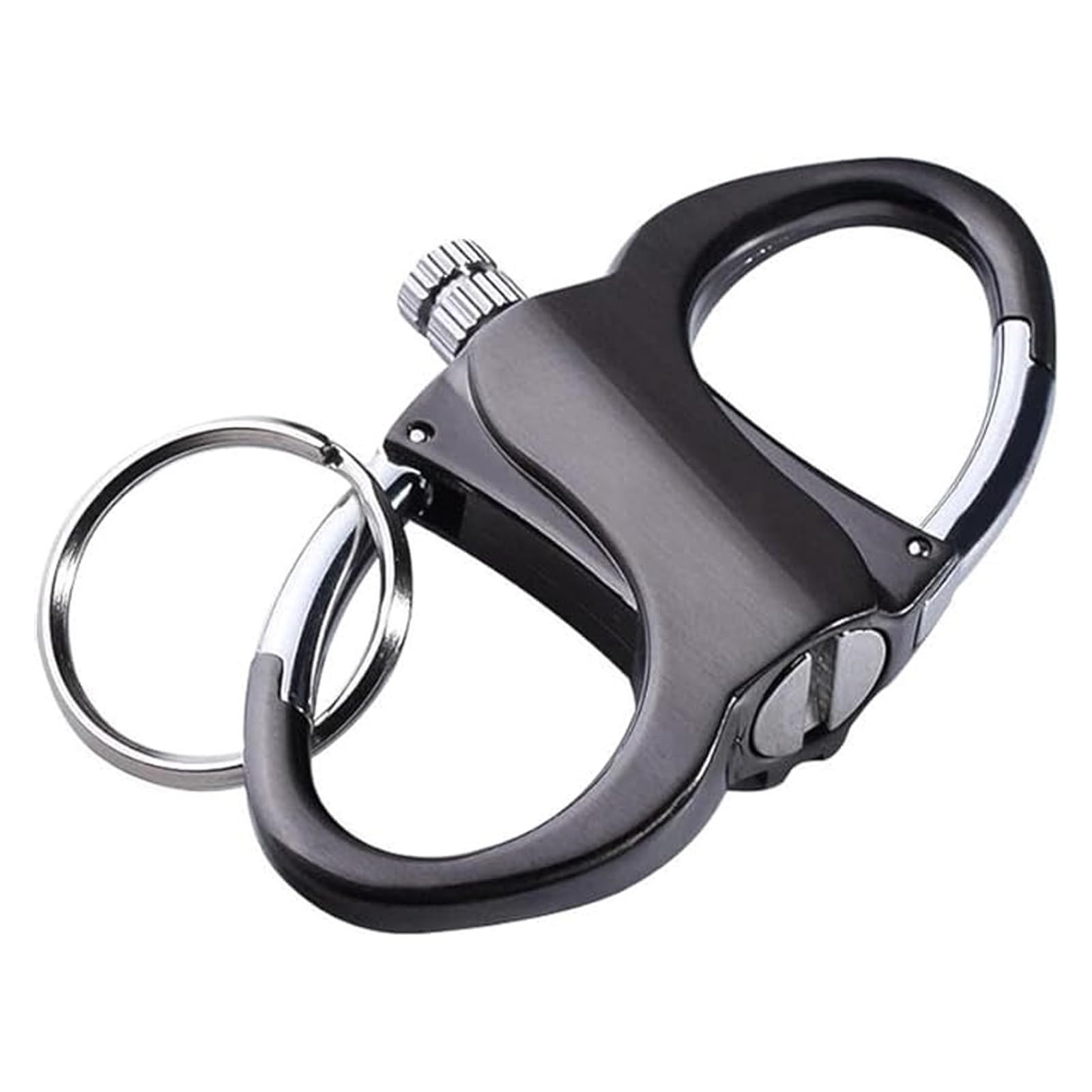 Homaskylynn Infinity Lighter, Keychain Lighter Match Strike, Permanent Waterproof Matches, Emergency Survival Fire Starter Striker, Outdoor Metal Key Chain(Black)