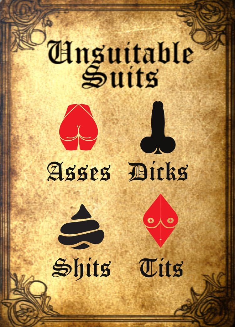 Funny Adult Themed Playing Cards - 54 Card Standard Poker Deck - Hilarious for Bachelor & Bachelorette Parties, add Spice to Any Card Games!