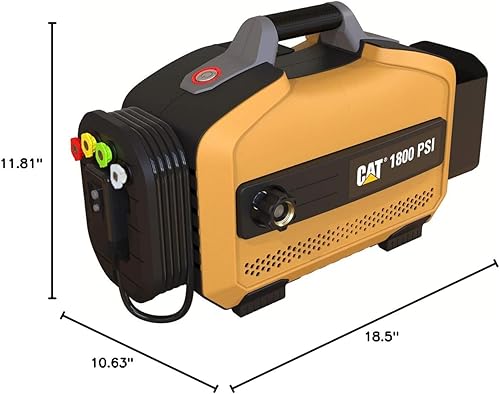 Miniatura 7 de CAT Lavadora a presión eléctrica 1850 PSI 1.4 GPM con manguera de alta presión de 20 pies, pistola de liberación rápida, lanza de boquilla 3 en 1,