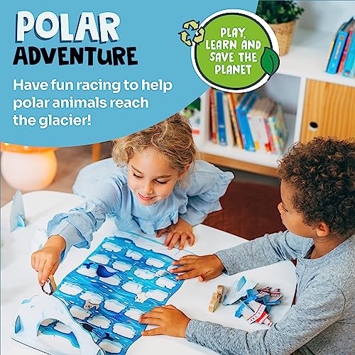 Adventerra Games - Polar Adventure Disappearing Ice - Educational Board Games For Kids Ages 4-8 - Board Games For Boys And Girls - Learning Resources For Kids Ages 4 And Up - Kids Games Ages 4-8 #TOP1