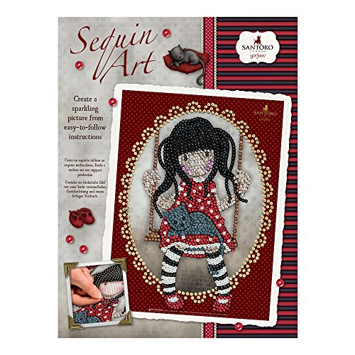 Sequin Art Gorjuss Ruby Sparkling Arts and Crafts Picture for Adults & Kids Arts and Crafts Kit
