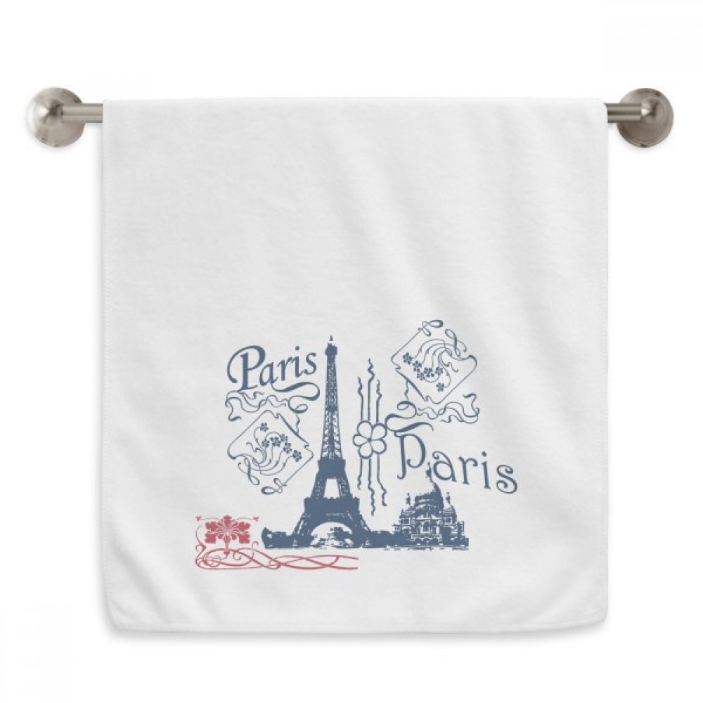 Serviette Tour Eiffel dessin serviettes moelleuses serviettes débarbouillettes 13x29 blanc