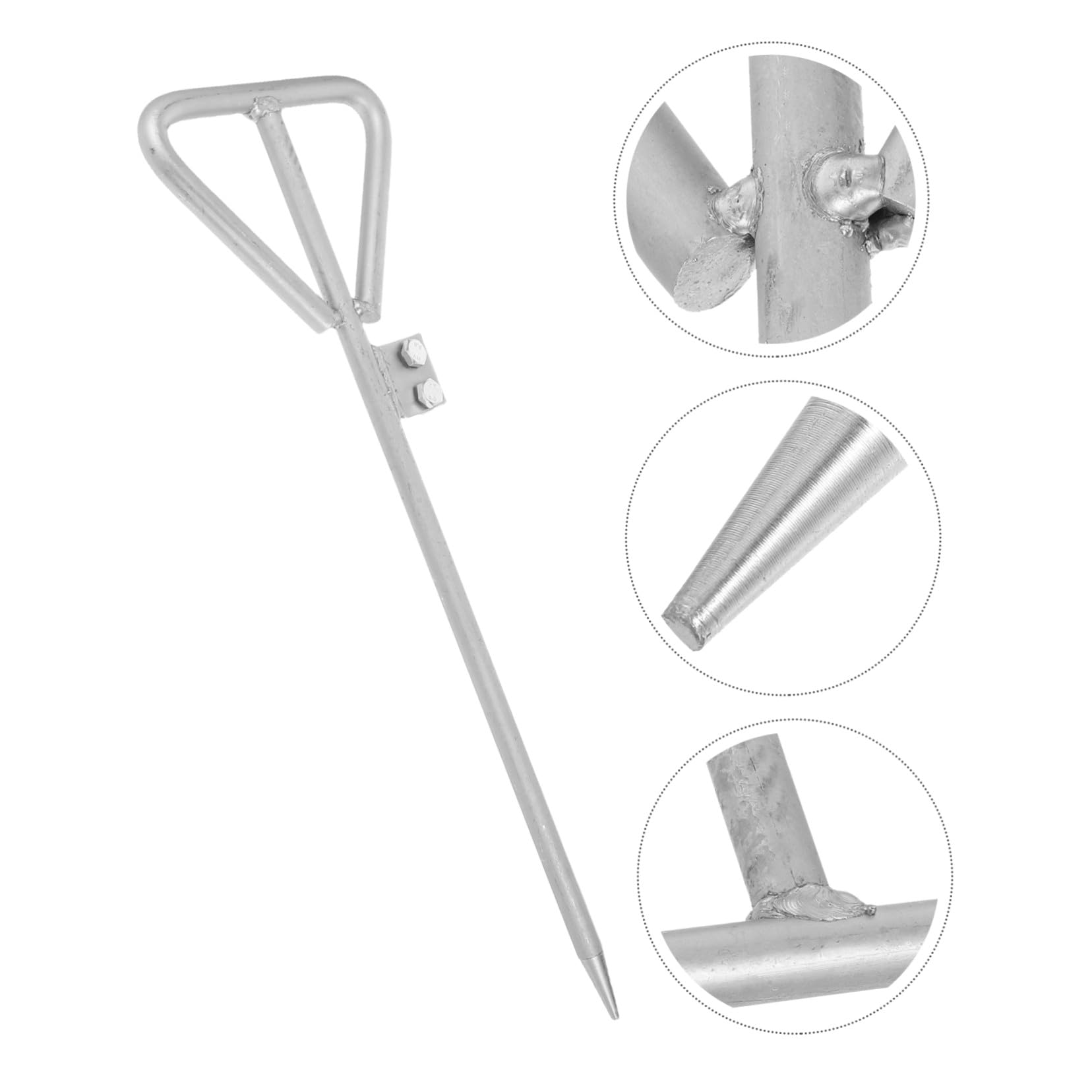 Asta di Messa Terra Zincata Portatile Kit per Impianto Elettrico Strumento di Installazione per Picchetto di Messa Terra Adatto per Recinzione e Sistemi Elettrici Domestici