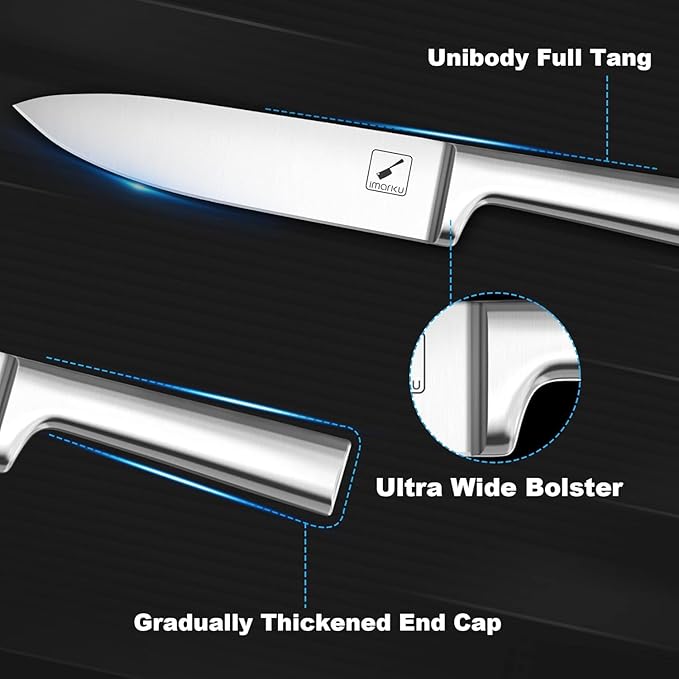 One of the standout characteristics of the imarku Kitchen Knife Set is its dishwasher-safe attribute, offering easy and convenient cleaning. However, hand washing is recommended to prolong the lifespan of the knives. The brown finish of the block and handles gives a stylish and timeless look, making it a suitable addition to any kitchen decor. Whether for professional chefs or home cooking enthusiasts, this knife set combines functionality with elegance.